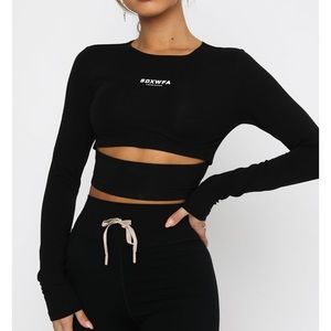 Sarah’s Day Undefeated Long Sleeve Crop Black